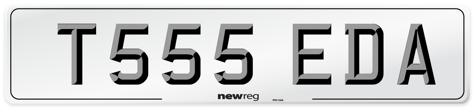 T555 EDA Number Plate from New Reg
